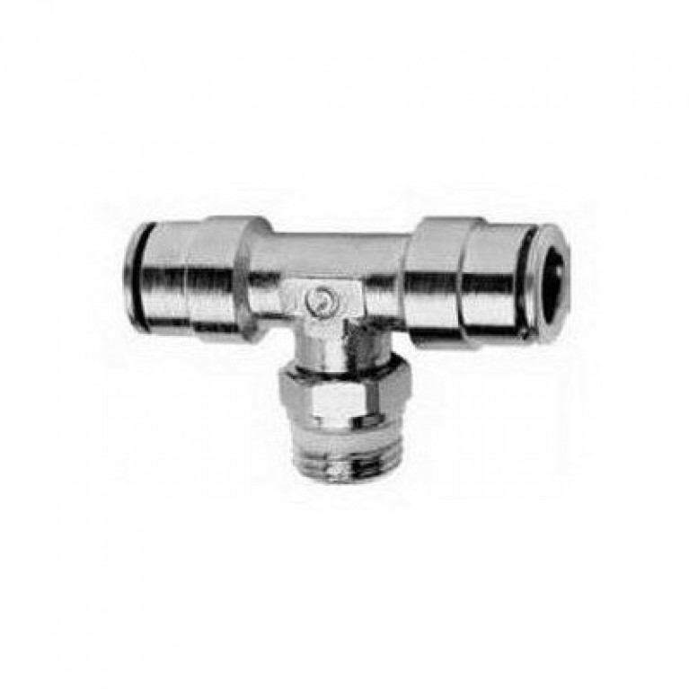 P6430 08-04 Тройник Camozzi — ответвление, наружная резьба NPT 1/4 дюйма x PTC 1/2 дюйма x PTC 1/2 дюйма