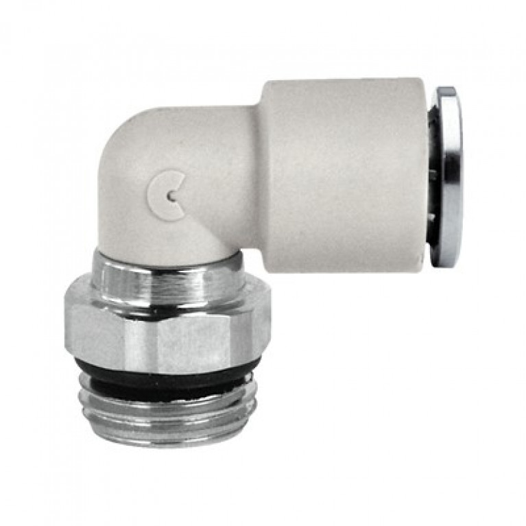 P7524 06-06 Колено Camozzi — наружная резьба — поворотное, 3/8 дюйма NPT с наружной резьбой x 3/8 дюйма PTC