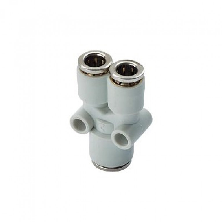 7560 04-00 Camozzi Y — штуцер, 1/4 дюйма PTC x 1/4 дюйма PTC x 1/4 дюйма PTC