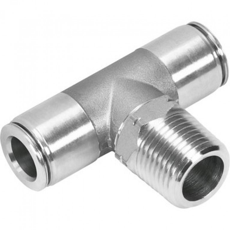 CRQST-1/4-3/8-U Тройник Festo — ответвление, наружная резьба NPT 1/4 дюйма x PTC 3/8 дюйма x PTC 3/8 дюйма