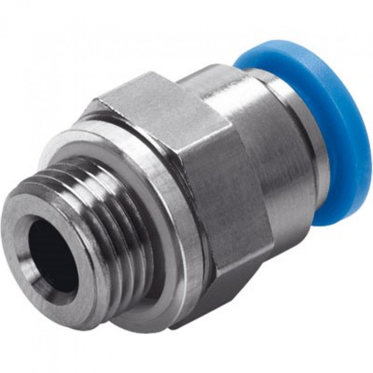 QS-G3/8-12-20 Festo, прямой разъем, 3/8 дюйма BSPP (G) с наружной резьбой x 12 мм PTC