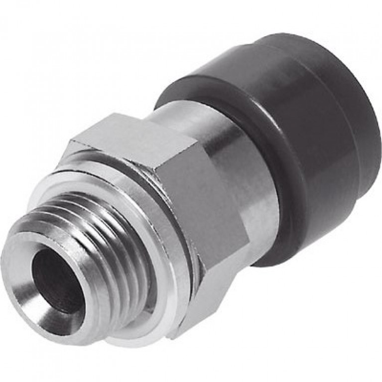 QS-V0-G3/8-8 Festo, прямой, с наружной резьбой, 3/8 дюйма BSPP (G) с наружной резьбой x 8 мм PTC