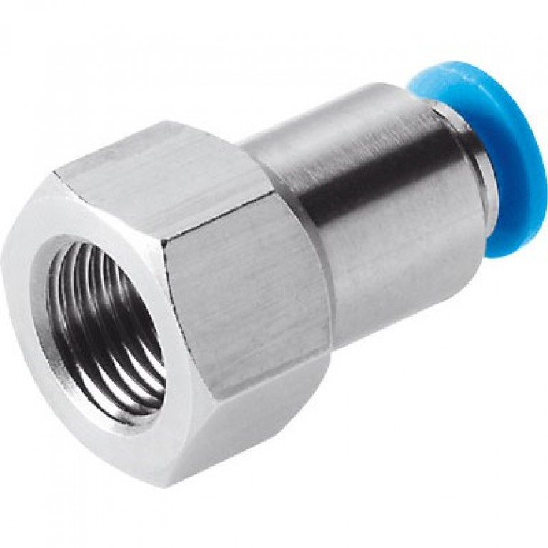 QSF-1/8-4-B-100 Festo, прямая розетка, 1/8 дюйма BSPP (G), розетка x 4 мм PTC