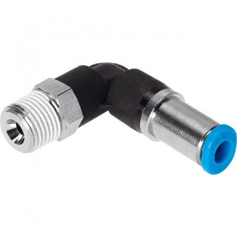 QSKL-1/4-3/8-U Колено Festo — с наружной резьбой — поворотное, 1/4 дюйма NPT с наружной резьбой x 3/8 дюйма PTC