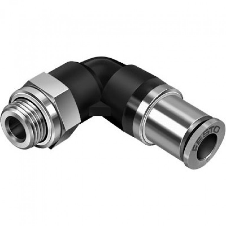 QSKL-G3/8-10 Колено Festo — с наружной резьбой — поворотное, 3/8 дюйма BSPP (G) с наружной резьбой x 10 мм PTC