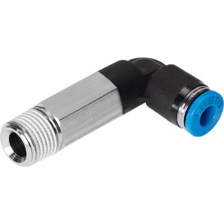 QSLL-1/2-12 Колено Festo — длинное, 1/2 дюйма BSPT (правый) с наружной резьбой x 12 мм PTC