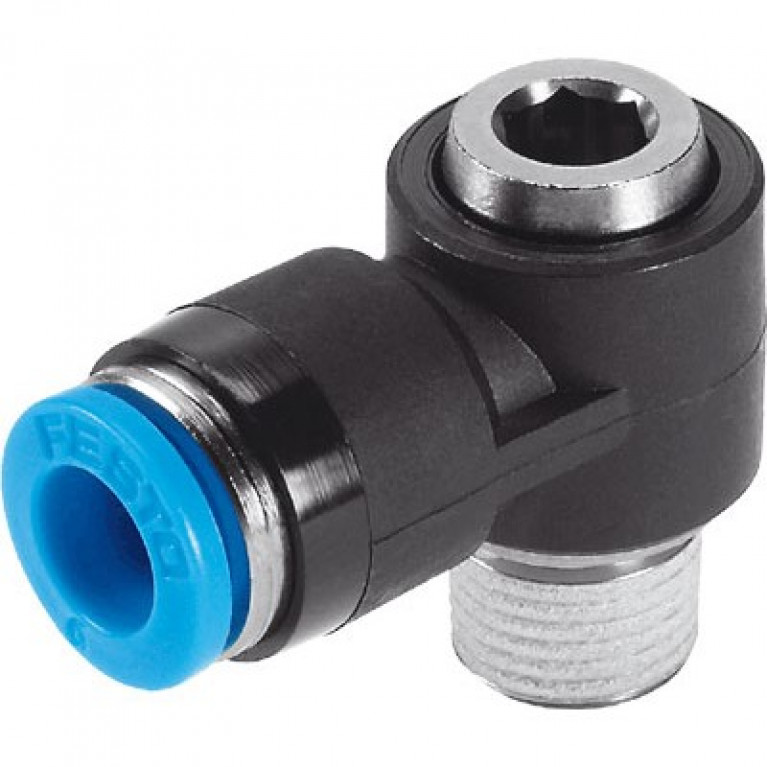 QSLV-1/2-1/2-I-U Колено Festo с внутренним шестигранником, 1/2 дюйма NPT с наружной резьбой x 1/2 дюйма PTC