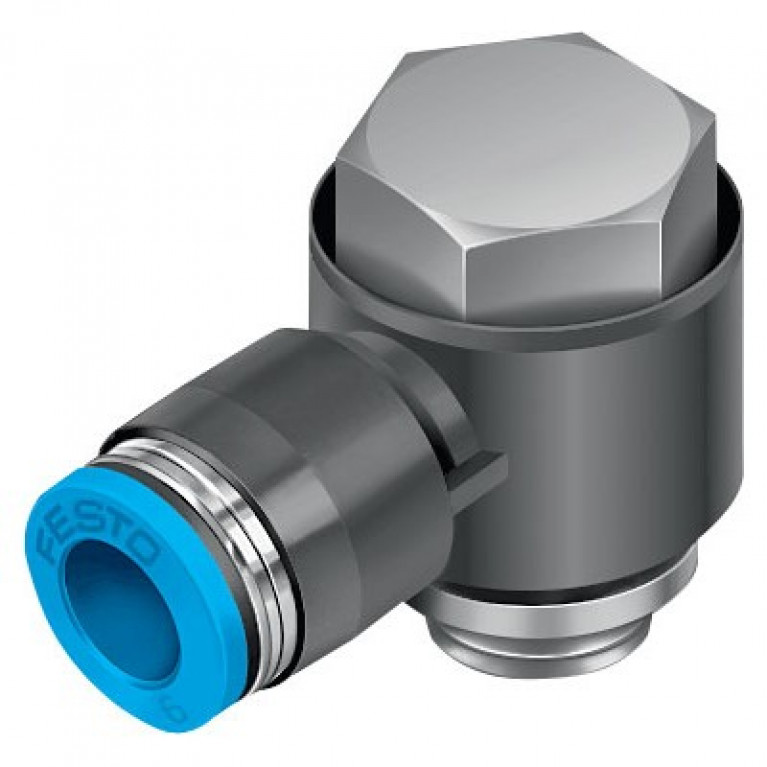 QSLV-G3/8-8 Колено Festo с внешним шестигранником, 3/8 дюйма BSPP (G) с наружной резьбой x 8 мм PTC