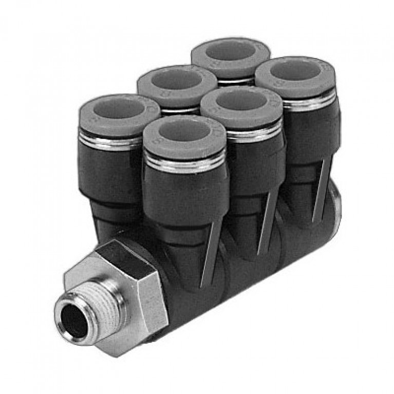 QSLV6-1/8-1/4-U Тройное Y-образное колено Festo, 1/8 дюйма NPT с наружной резьбой x 1/4 дюйма PTC