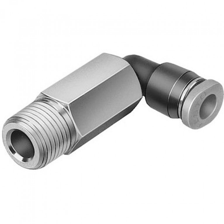 QSMLL-1/8-4 Колено Festo — длинное, 1/8 дюйма BSPT (правый) с наружной резьбой x 4 мм PTC