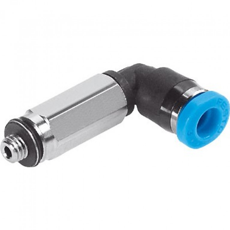 QSMLL-M7-6 Колено Festo — длинное, M7 (M) с наружной резьбой x 6 мм PTC