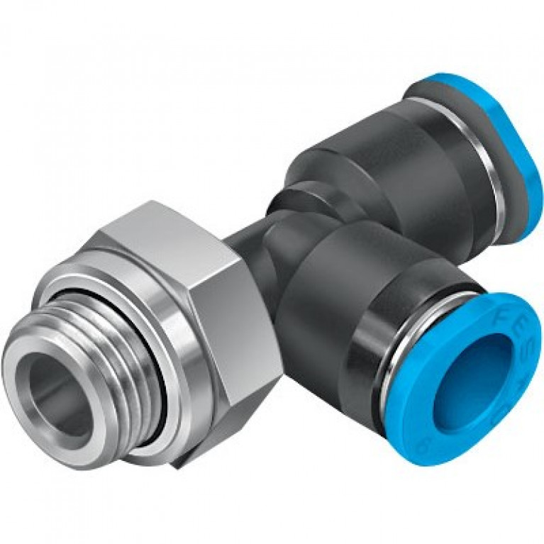 QSMTL-G1/8-6 Тройник Festo — проходной, 1/8 дюйма BSPP (G), наружная резьба x 6 мм PTC x 6 мм PTC