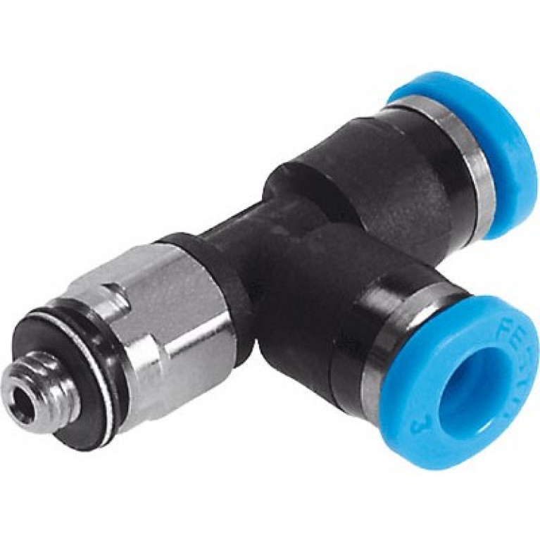 QSMTL-M3-4 Тройник Festo — проходной, M3 (M) наружная резьба x 4 мм PTC x 4 мм PTC