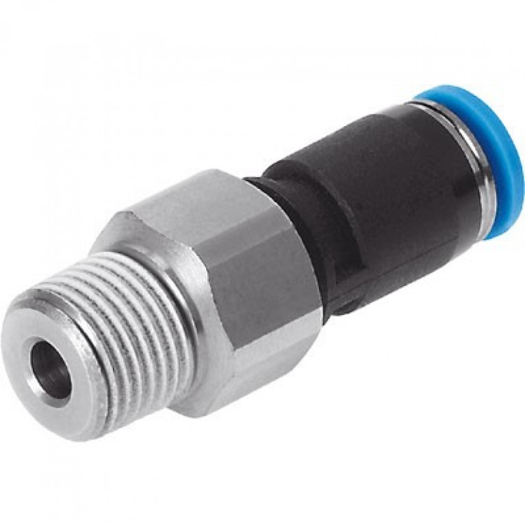 QSR-G3/8-8 Колено Festo — поворотное, 3/8 дюйма BSPP (G) с наружной резьбой x 8 мм PTC