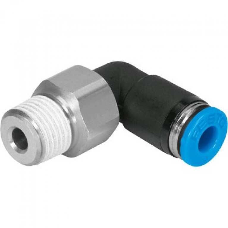 QSRL-3/8-1/2-U Колено Festo — поворотное — длинное, 3/8 дюйма NPT с наружной резьбой x 1/2 дюйма PTC