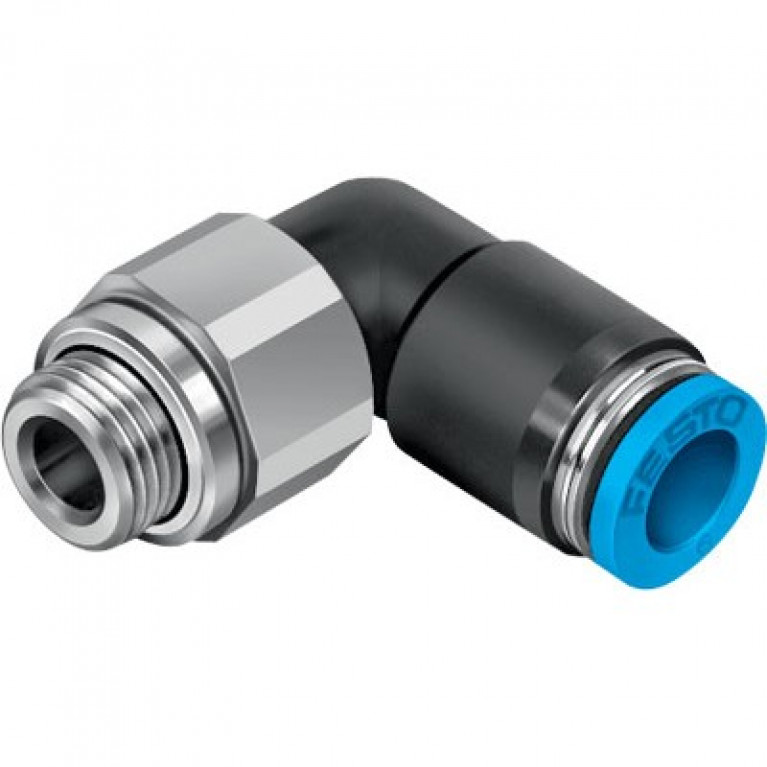 QSRL-G3/8-8 Колено Festo — поворотное — длинное, 3/8 дюйма BSPP (G) с наружной резьбой x 8 мм PTC