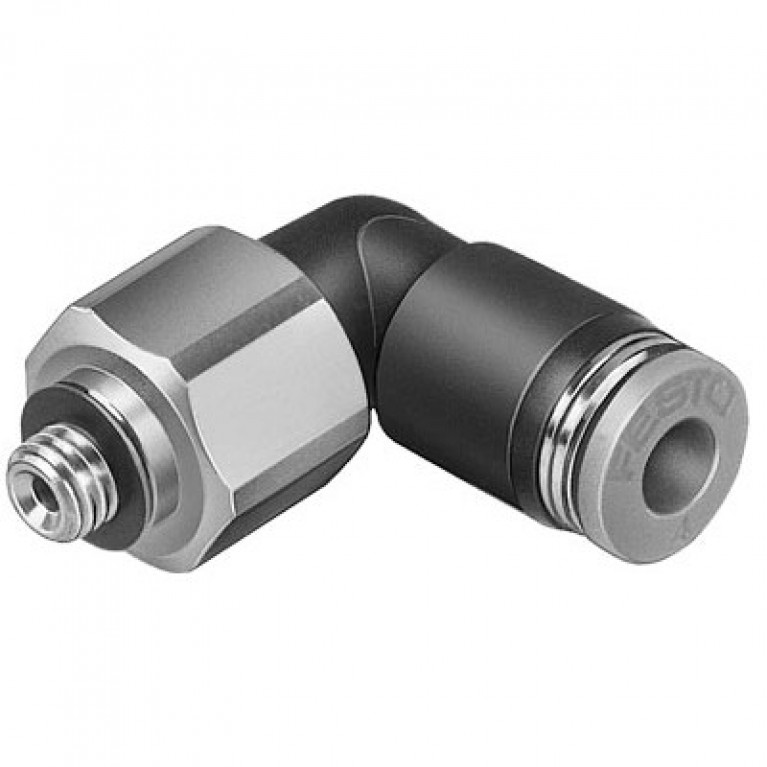 QSRL-M5-4 Колено Festo — поворотное — длинное, M5 (M) с наружной резьбой x 4 мм PTC