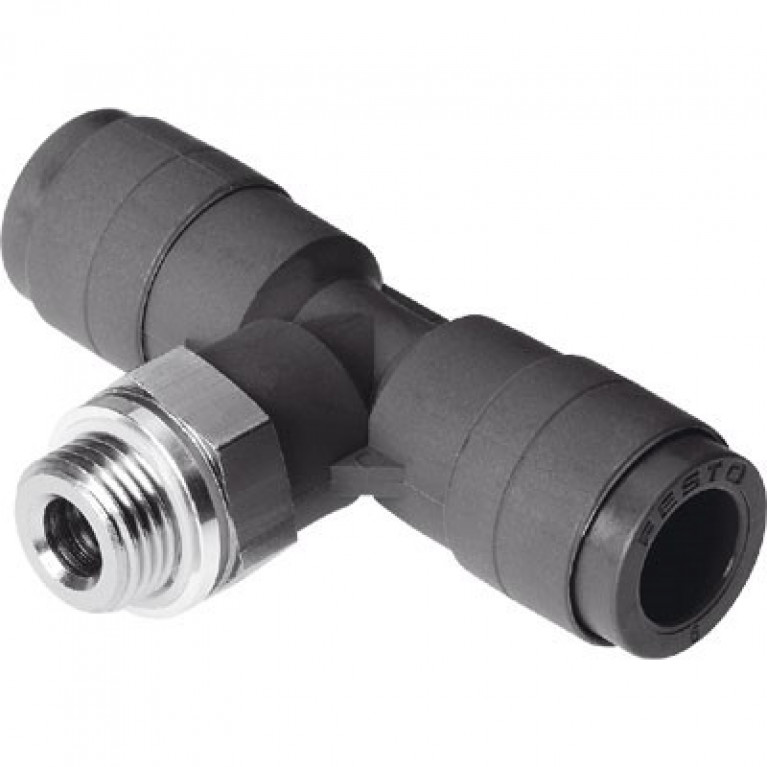 QST-V0-G3/8-10 Тройник Festo — ответвление, 3/8 дюйма BSPP (G), наружная резьба x 10 мм PTC x 10 мм PTC