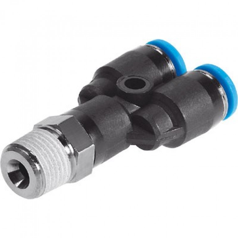 QSY-1/8-4 Festo Y — поворотный — наружная резьба, 1/8 дюйма BSPT (правая) наружная резьба x 4 мм PTC x 4 мм PTC