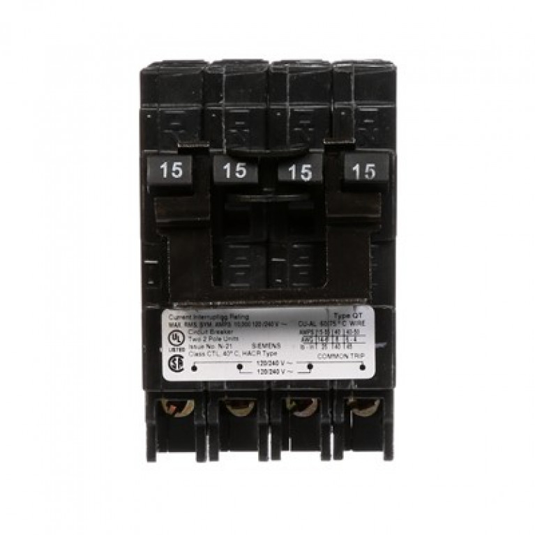 Siemens Q21515CT2 - Siemens BRKR (2)15А 2П 120/240В 10К QT