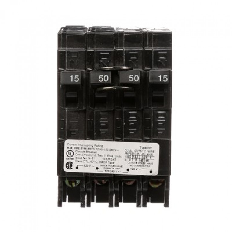 Siemens Q21550CT - Siemens BRKR (2)15А 1П/(1)50А 2П 10К QT