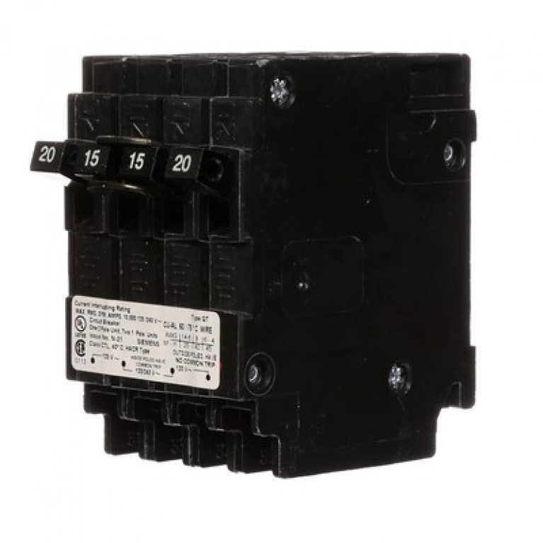 Siemens Q22015CT - Siemens BRKR (2)20А 1П/(1)15А 2П 10К QT