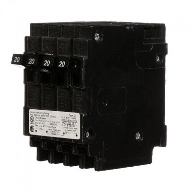 Siemens Q22020CT - Siemens BRKR (2)20А 1П/(1)20А 2П 10К QT