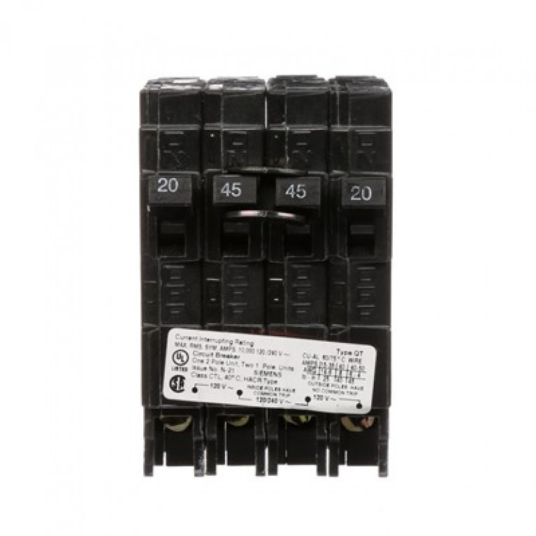 Siemens Q22045CT - Siemens BRKR (2)20А 1П/(1)45А 2П 10К QT