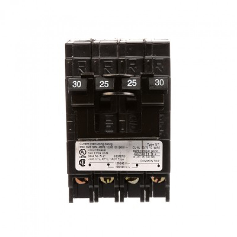 Siemens Q23025CT2 - Siemens BRKR (1)30A 2P/(1)25A 2P 10K QT