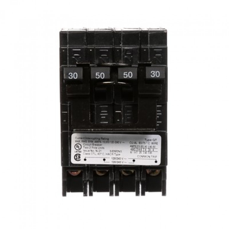 Siemens Q23050CT2 - Siemens BRKR (1)30A 2P/(1)50A 2P 10K QT