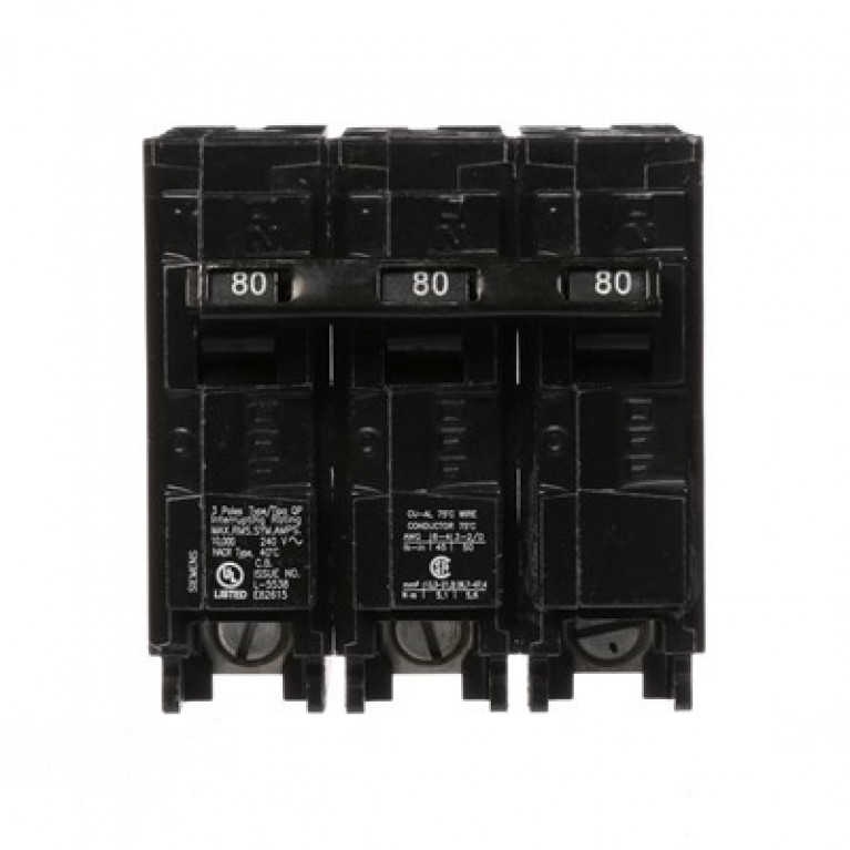 Siemens Q380 - ВЫКЛЮЧАТЕЛЬ Siemens 80A 3P 240V 10KA QP