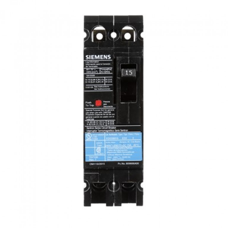 ED22B015 Автоматический выключатель Siemens ED2 2П 240В 15А