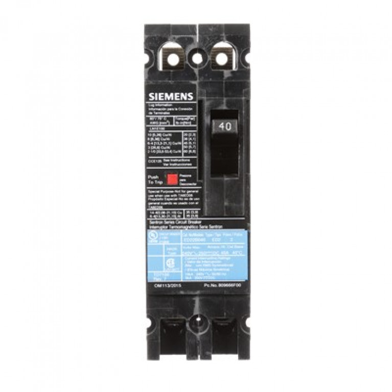 ED22B040 Автоматический выключатель Siemens ED2 2P 240В 40А