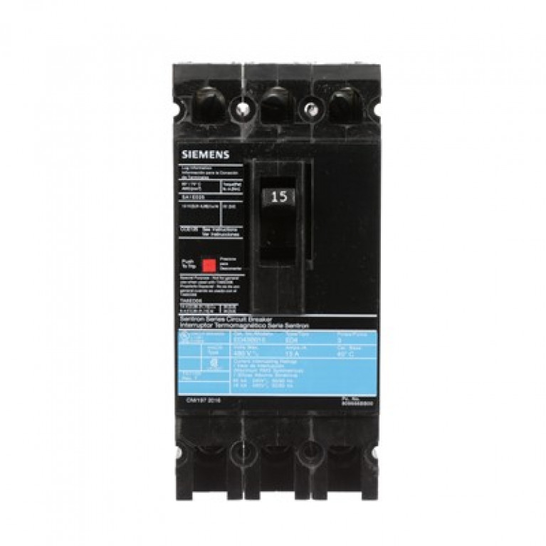 ED43B015L Автоматический выключатель Siemens ED4 3P 480V 15A LUG