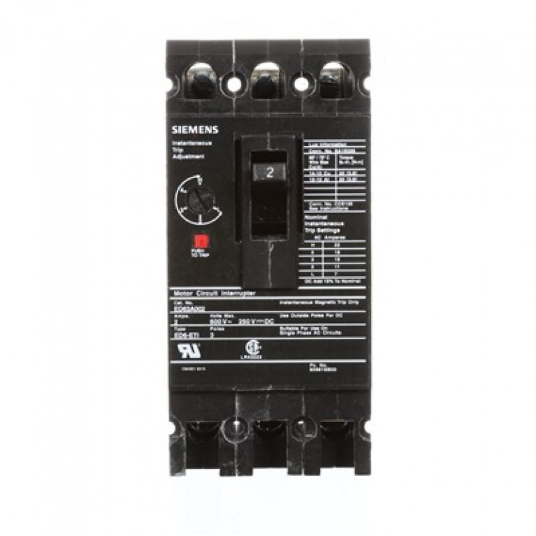 ED63A002 Автоматический выключатель Siemens ED 3P 2A 600V LUGS-ETI