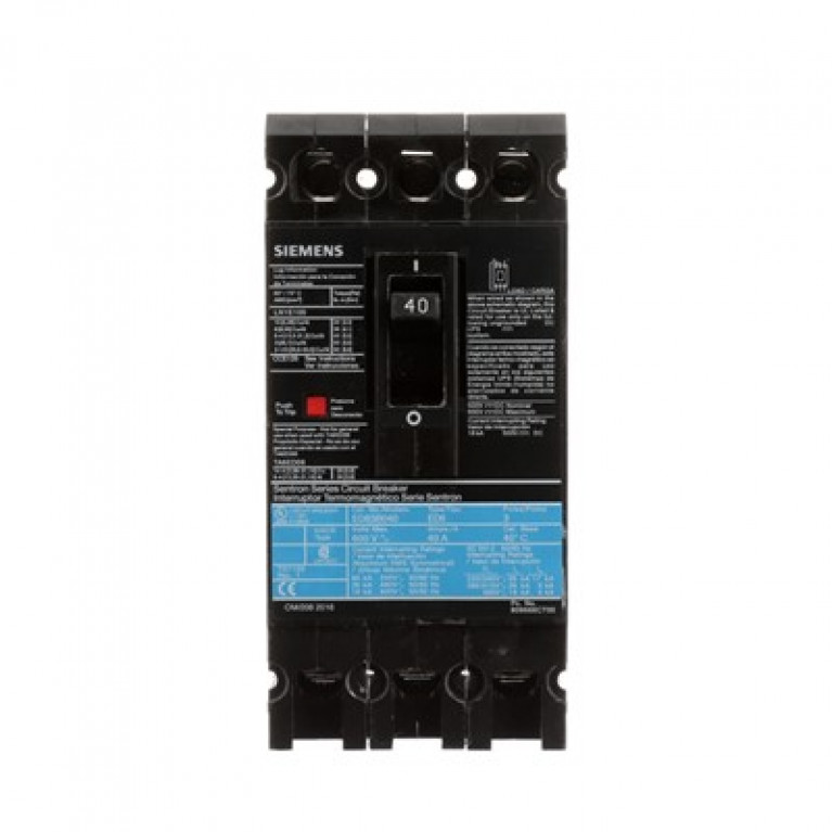 ED63B040L Автоматический выключатель Siemens ED6 3P 600V 40A LUG