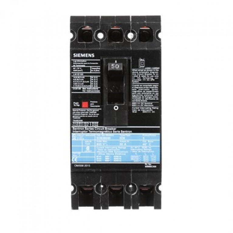 ED63B050L Автоматический выключатель Siemens ED6 3P 600V 50A LUG