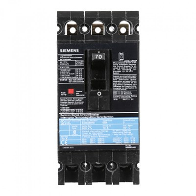 ED63B070 Автоматический выключатель Siemens ED6 3P 600В 70А