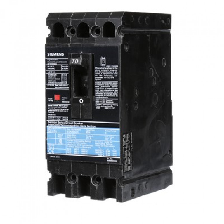 ED63B070L Автоматический выключатель Siemens ED6 3P 600V 70A LUG