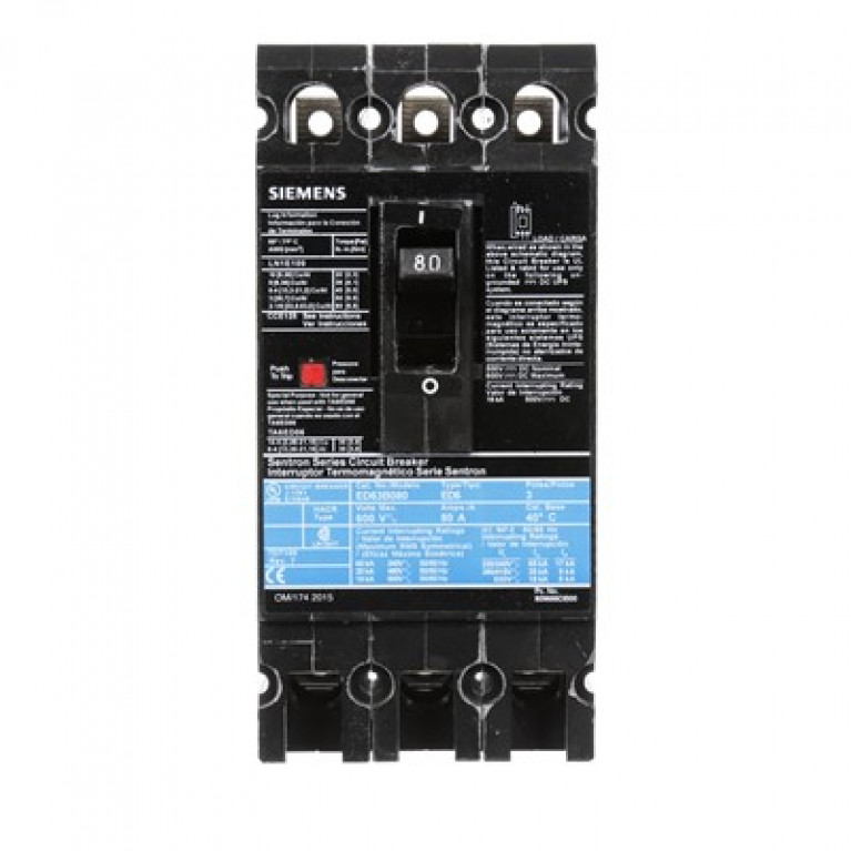 ED63B080 Автоматический выключатель Siemens ED6 3P 600В 80А