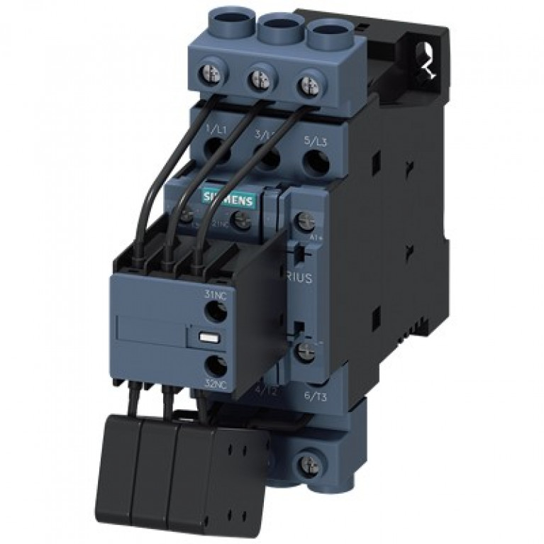 3RT26281BB45 Контактор Siemens CAP 33квар 1НО+2НЗ 24В постоянного тока