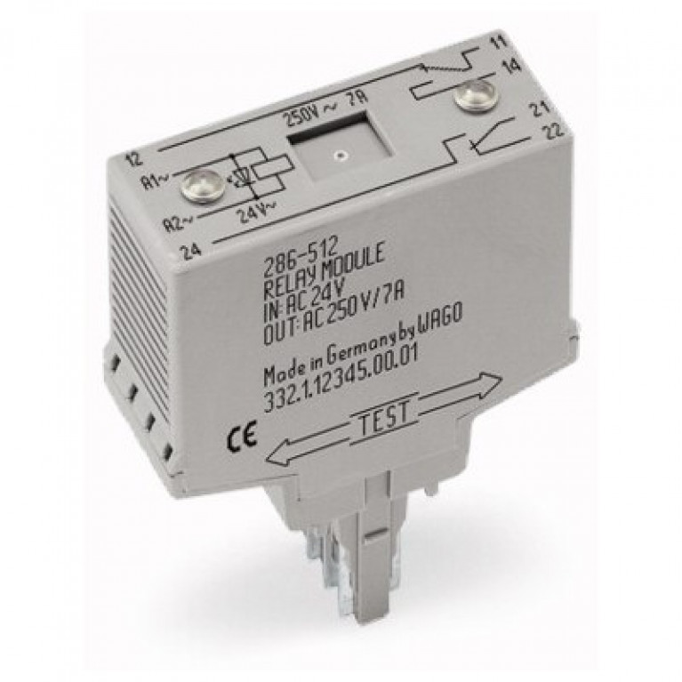 286-312/004-000 ПЕРЕКЛЮЧАЮЩЕЕ РЕЛЕ WAGO MOD 24 В постоянного тока -30/25% В