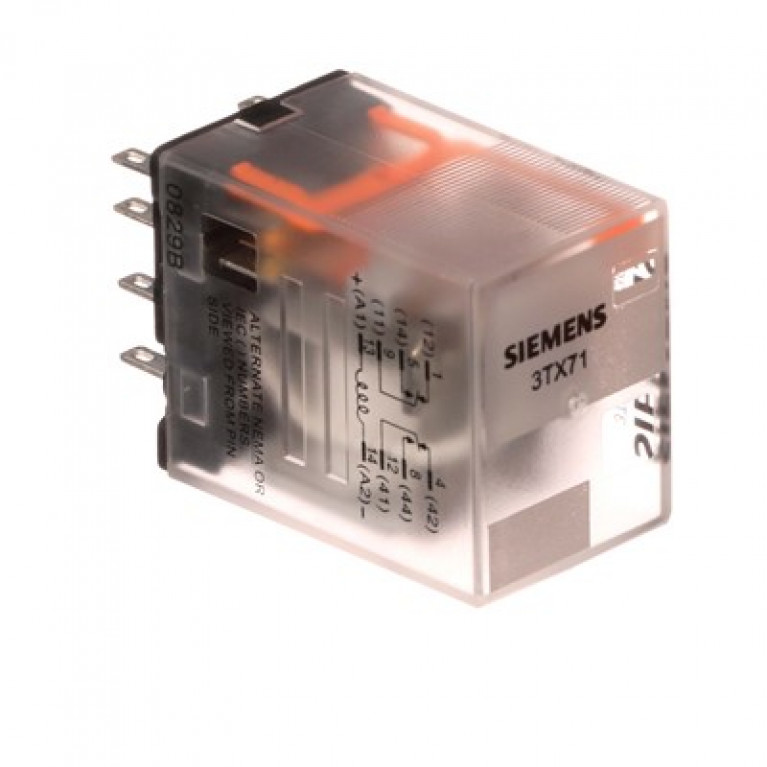 3TX71113DC03C ВСТАВНОЕ РЕЛЕ Siemens, DPDT, 12 А, 24 В постоянного тока