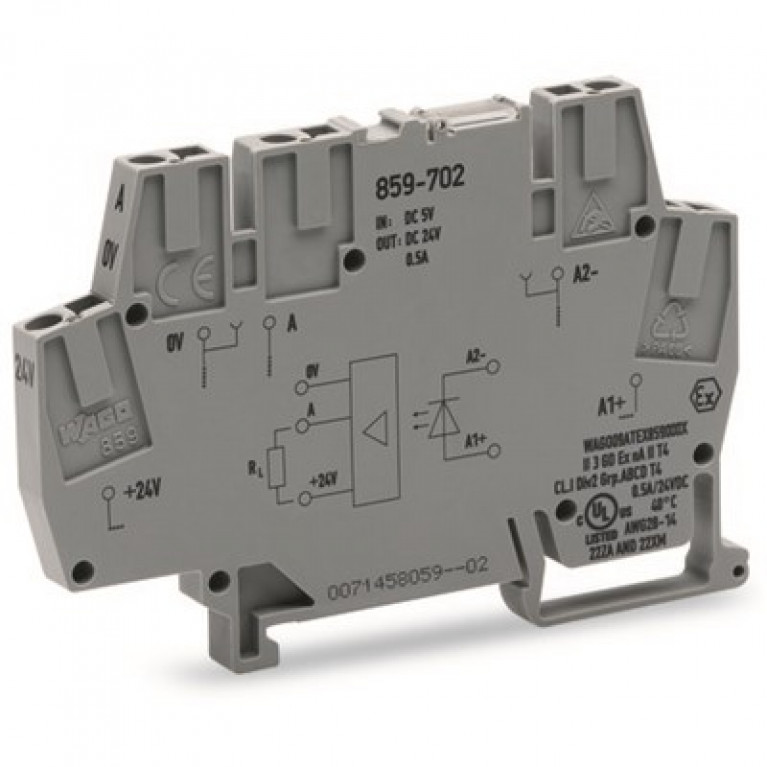 859-708 WAGO OPTOC.6MM 24VDC/24VDC/0.5A/10KHZ/M