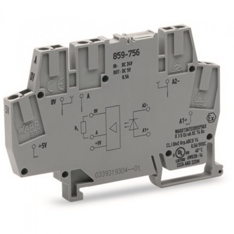 859-756 WAGO OPTOC.6MM 24VDC/5VDC/0,5A/10KHZ/PL
