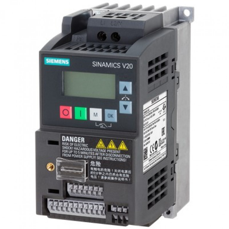 6SL32105BB155BV1 Сименс SINAMICS V20. 1AC230V 0,55кВт НЕФИЛЬТРИРОВАННЫЙ