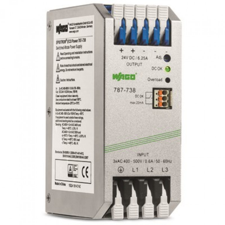 787-738 WAGO ECO POWER 3-Ф/24 В 6,25 А