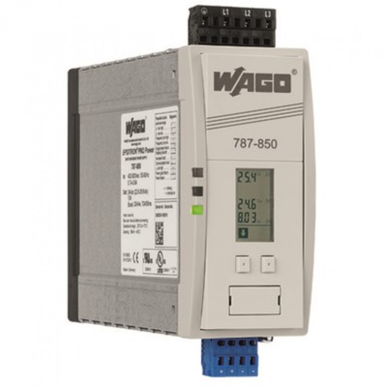 787-850 WAGO PRO-POWER W/MNTR 3-Ф, 10 А, 24 В постоянного тока