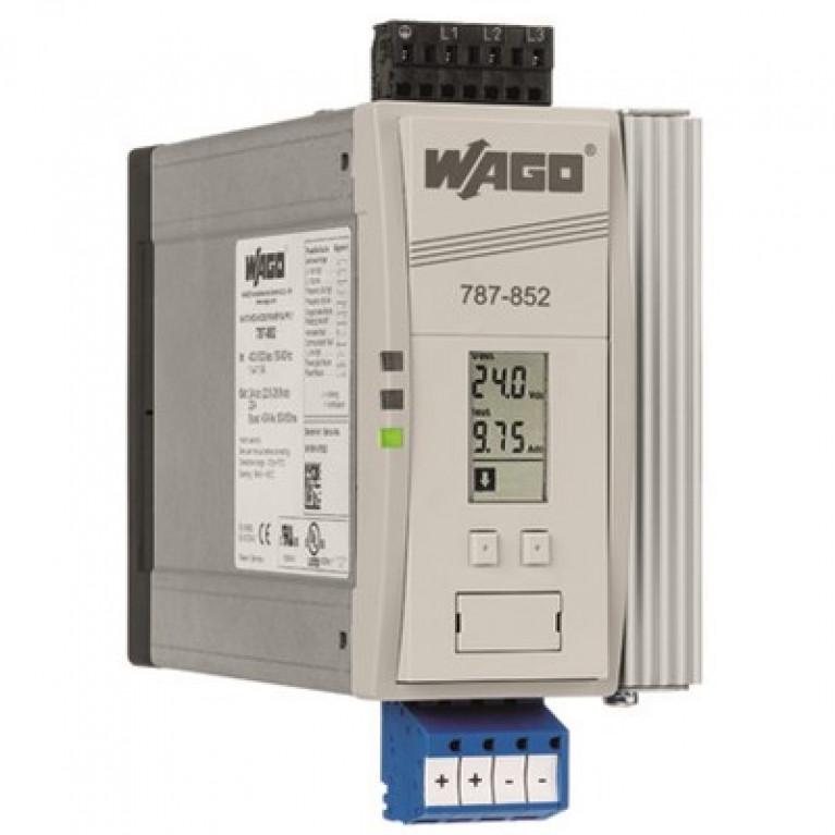 787-852 WAGO PRO-POWER W/MNTR 3-Ф, 20 А, 24 В постоянного тока