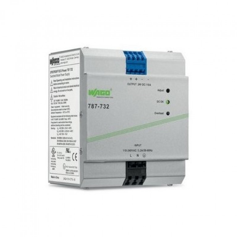 787-732 WAGO ECO-POWER 1-Ф, 10 А, 24 В постоянного тока